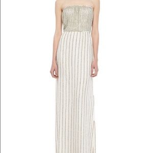 Parker lovey beaded strapless dress
